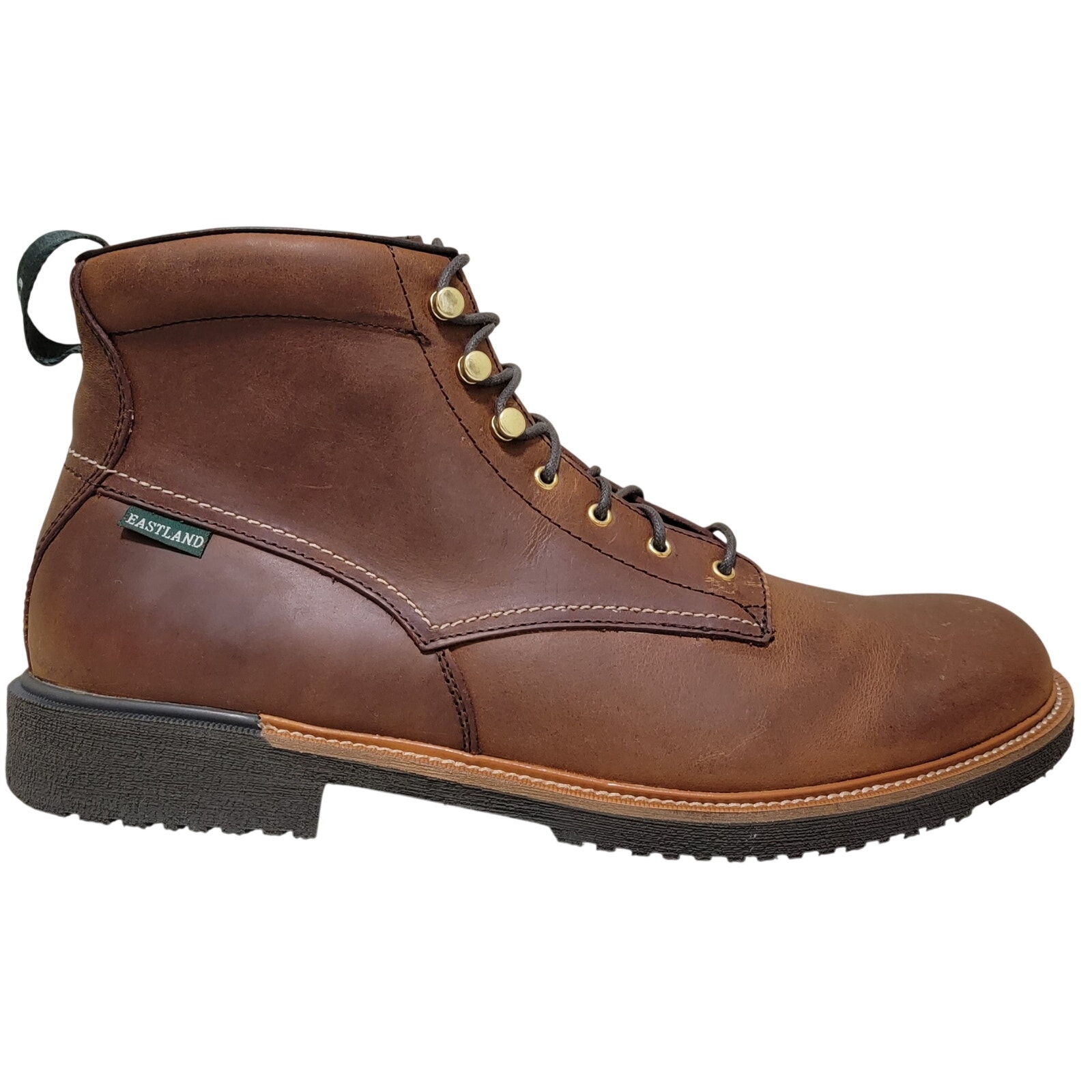 Eastland Men Allagash Standard Combat Work Boots Size Us 10.5d Oak Brown Leather — image 2 of 5